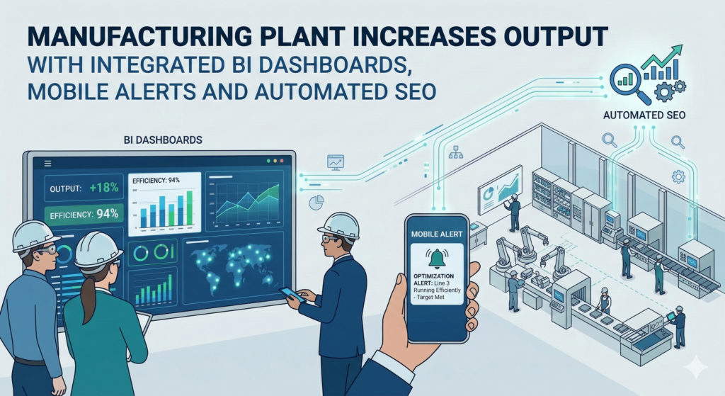 Manufacturing Plant Increases Output With Integrated BI Dashboards, Mobile Alerts And Automated SEO
