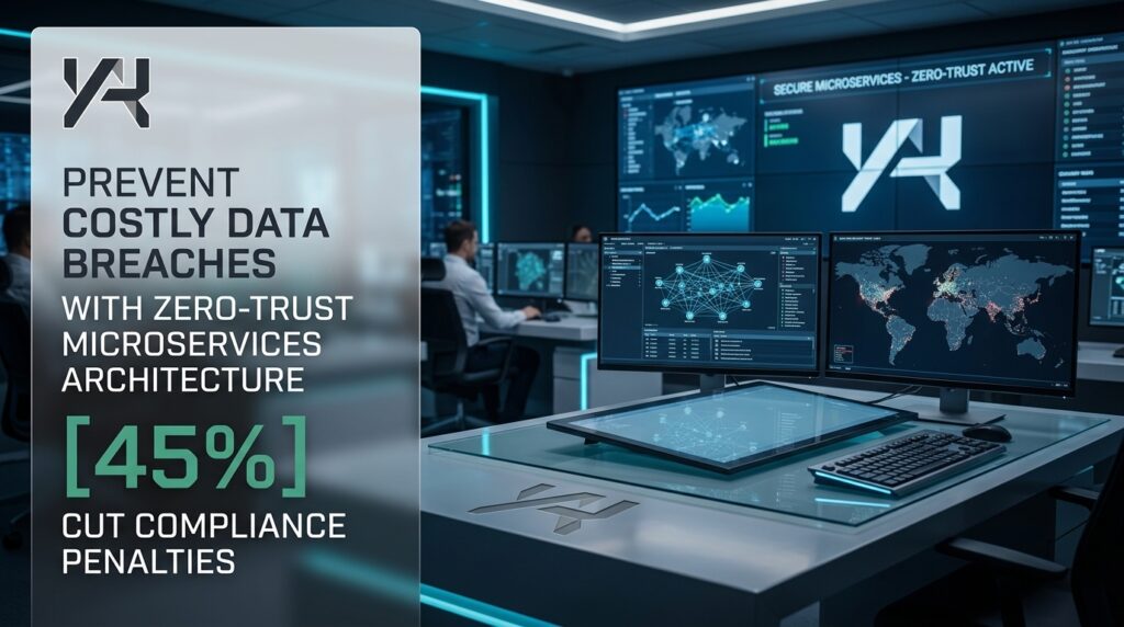 Prevent costly data breaches with zero‑trust microservices architecture, cutting compliance penalties by 45%