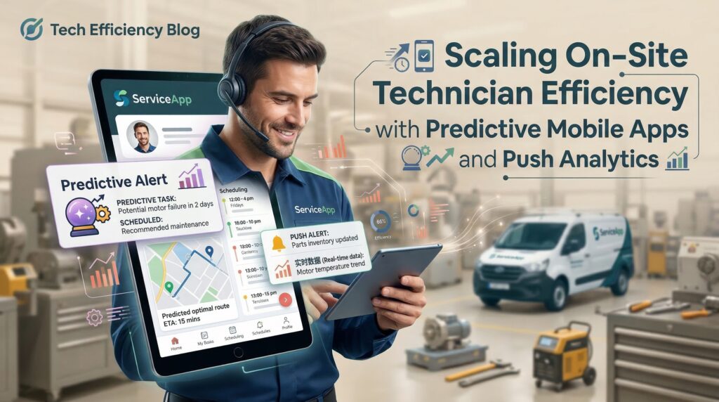 Scaling On‑Site Technician Efficiency with Predictive Mobile Apps and Push Analytics