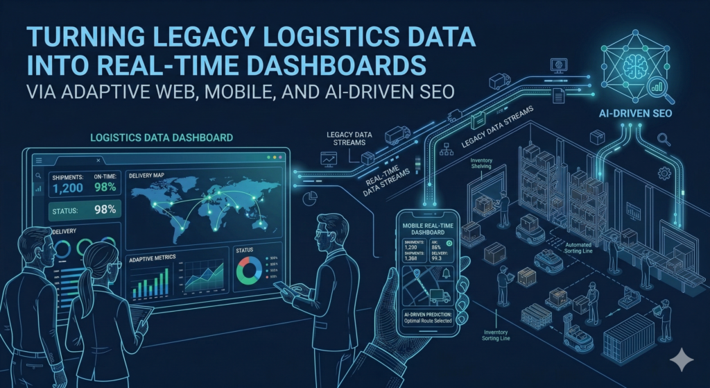 Turning Legacy Logistics Data into Real‑Time Dashboards via Adaptive Web Mobile and AI‑Driven SEO